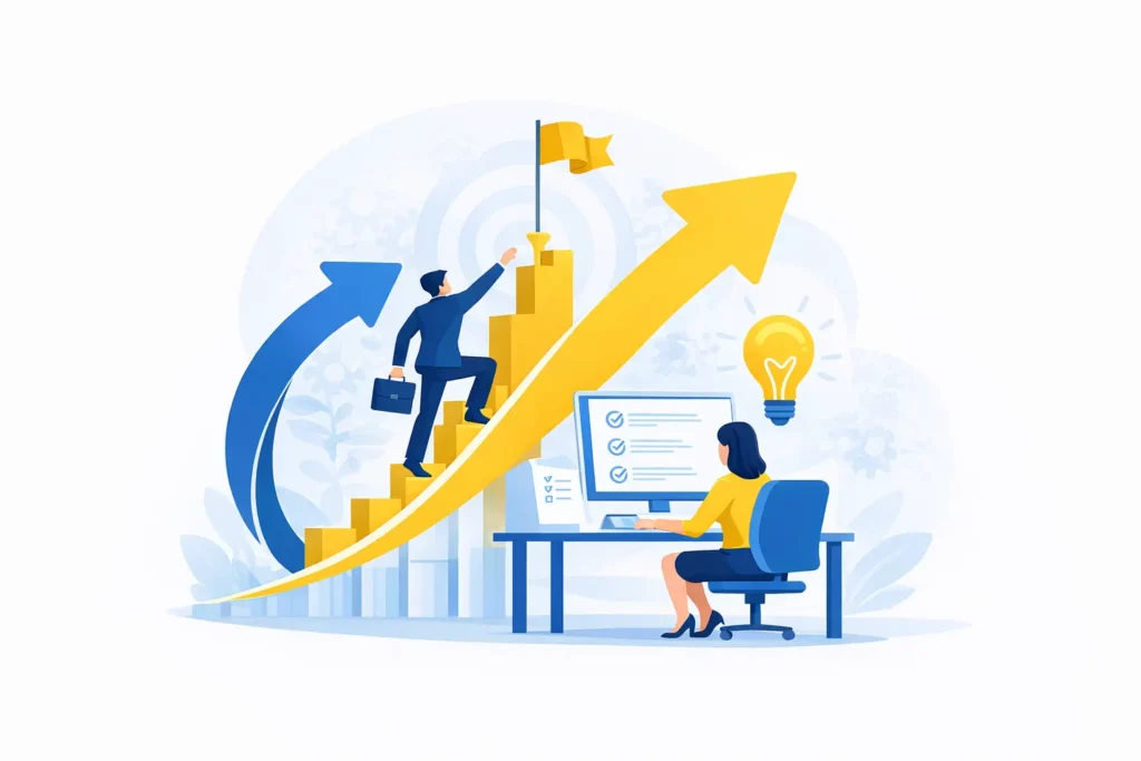 Professional growth and compliance training concept